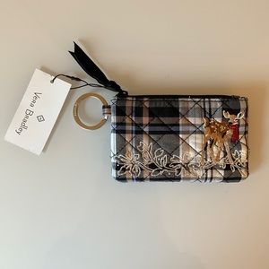 Vera Bradley - Zip ID Case Cozy Plaid Winter Deer Print